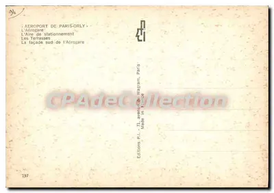 Luchthaven van Parijs-Orly — Panoramische weergave — Edities P.I. Parijs — Achterkant