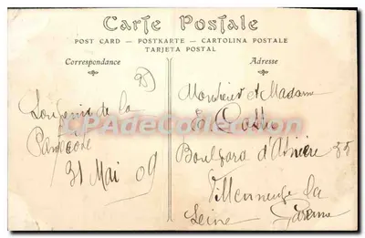 Méry-sur-Oise (Seine-et-Oise) — Pont metálico sobre a Oise — Mery-Auvers — Verso