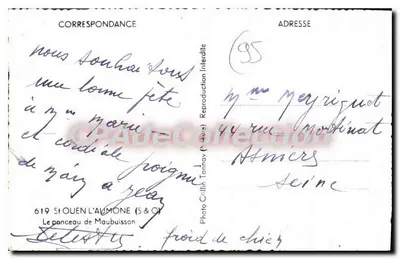 Portal medieval de Stouen-l'Aumône — editor Le ponceau de Maubuisson, n°619 — Verso