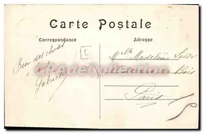 Magny-en-Vexin — Velha Casa ainda carregando o emblema de Henrique II e a data de 1555 — H. Tilhousl, editor, Magny-en-Vexin — Verso