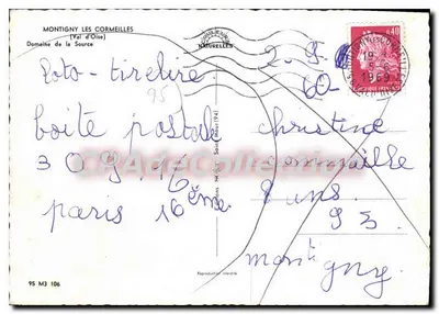 Montigny-les-Cormeilles — Domaine de la Source — CPAdeCollection — Verso