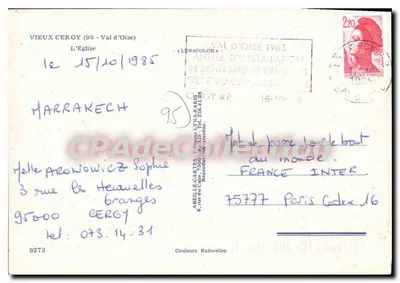 Igreja de Vieux-Cergy — Val d'Oise — CPAdeCollection — Verso