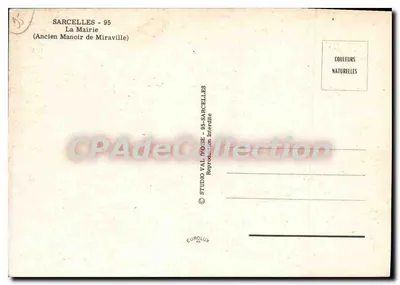 Sarcelles - 95 - Rada Miejska (Stare Pałacowe Zamek Miraville) — Rewers