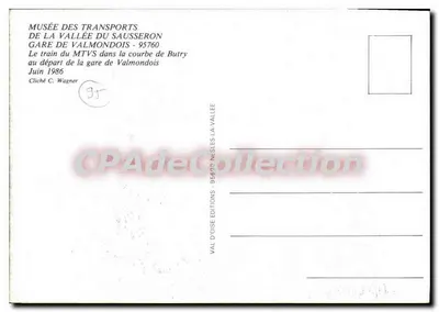 Pociąg MTVS — zakręt w Butry — Muzeum Transportów Doliny Sausséron — Rewers