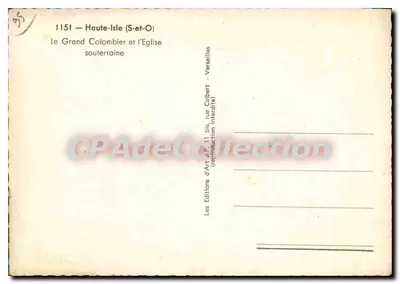 El Gran Colombier y la Iglesia subterránea — Alta Isla (S.-y-O) — Ediciones de Arte Colbert — Reverso