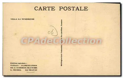 Villa La Tunisienne — Caméras, Francja — Wydanie specjalne L. Michel Le Trayas — Rewers