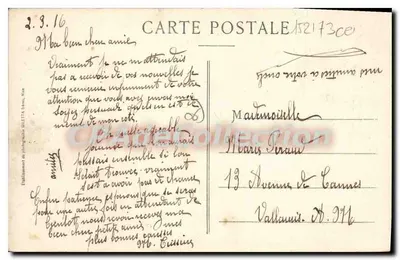 Viaduc du Loup (A.-M.) — Ligne du Sud de la France — Édition Gilletta, n° 3223 — Rewers