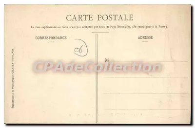 Menton - Laan van de Palmen — Artistieke collectie — Uitgave Giletta, Nizza, n°921 — Achterkant