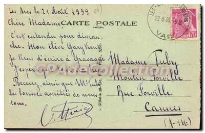 Castillon (A.M.) — Route de Menton à Sospel — éditeur inconnu, n° 3542 — Verso