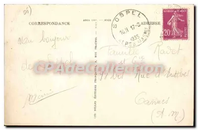 Sospel (Alpes-Maritimes) — O Velho Ponte — ND — Verso
