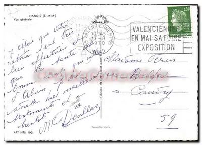 Nangis (S.-et-M.) — Vista geral — Edições J.F.M. — Verso