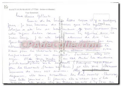 Saacy-sur-Marne — Vista Generale — Edizioni MAGE — Verso