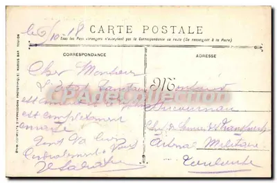 Toulon - Cap-Brun, Batterie basse — Wydawca: 748 Imp. D'Impressions Phototypiques, Toulon, nr 17 — Rewers
