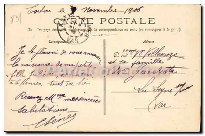 Tamaris — Castillo Michel-Pacha — Tarjeta postal antigua n°521 — Reverso