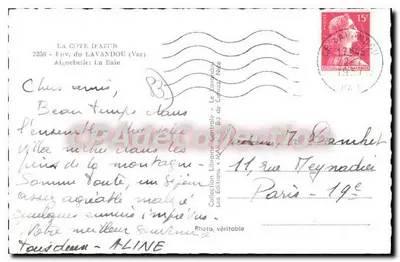 Uitzicht op de Baai van Aiguebelle — Env. van Lavandou (Var) — Collectie Librairie Centrale, Le Lavandou, Nizza — Achterkant