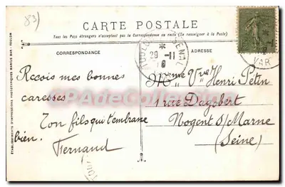 Toulon — Porte du 5e Dépôt des Equipages de la Flotte — Wydawca: 168 Toulon — Rewers