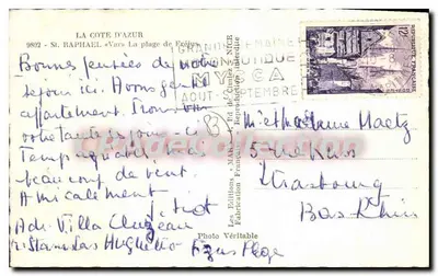 Pływańce w Fréjus — Pobrzeże Azury — Wydawnictwo Gémaine, Nice — Rewers