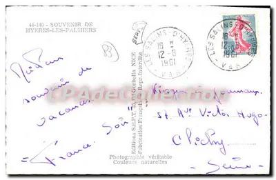 Hyères — widok panoramiczny — Wydawnictwo S.E.P.T. 44-140 — Rewers