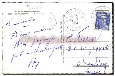 Fort Saint-Louis — Toulon — Wydawnictwo Éditions de la Libération, Marsylia — Rewers