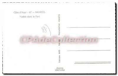 BANDOL — Yachts w porcie — Wydawnictwo ARIS — Rewers