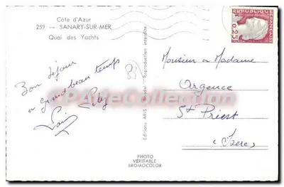 Sanary-sur-Mer — Calçadão dos Yachts — Edições ARTIS — Verso