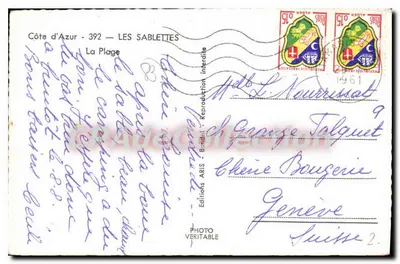 Les Sabettes — A Praia — Edições ARIS - Bondol — Verso