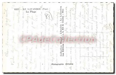 Le Lavandou (Var) — De Strand — Bibliotheek Monet, Nizza — Achterkant