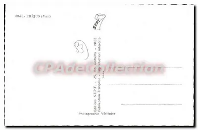 Fréjus — Recuerdo — Ediciones S.E.P.T., Nice — Reverso