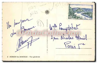 Bormes-les-Mimosas — Widok ogólny — CH DES ARTS PHOTOGRAPHIQUES PARIS-STRASBOURG — Rewers