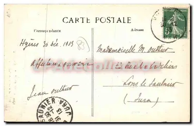 Côte d'Azur - Hyères — Przez palmiery — ELD, nr 999 — Rewers
