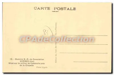 Oratorium N.-D. van Consolatie — Hyères (Var) — Édition des Amis des Oratoires - Mix-en-Provence — Achterkant
