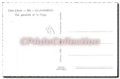 Le Lavandou — Algemene uitzicht en de Strand — Uitgave ARIS — Achterkant