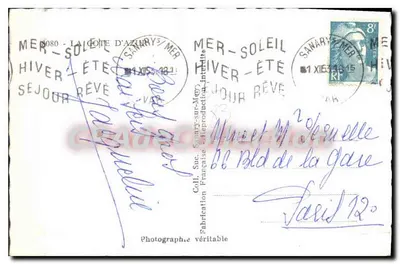 Sanary-sur-Mer - Promenade les Baux — Stara pocztówka deCollection — Rewers