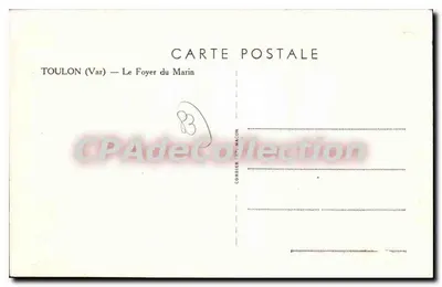 Toulon (Var) — O Lar do Marinho — Editor Combière — Verso