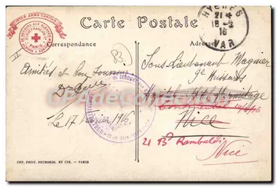 Il Mont-des-Oiseaux (presso Hyères) — « Société de Secours aux Blessés Militaires » — IMP. PHOT. NEURDIN ET CIE, PARIS — Verso