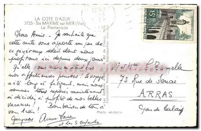 A Promenade — Ste-Maxime (Var) — Edições francesas — Verso