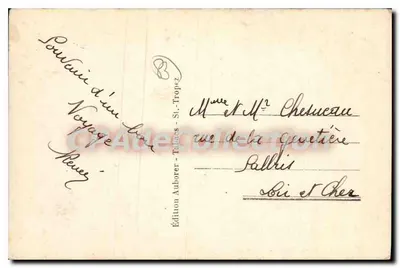 San Tropez (Var) — La Playa — Edición Auborer - Toulon — Reverso