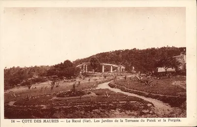 Costa dos Maures — Le Rayol (Var). Os Jardins da Terrasse do Patek e a Pergola.
