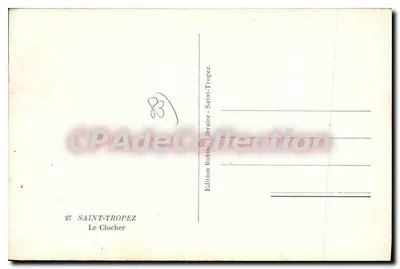 Saint-Tropez — A Torre da Igreja — Édition Robin, Livreiro - Saint-Tropez — Verso