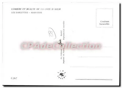 Les Sablettes — Mar-Vivo — Les Éditions Naturelles — Verso