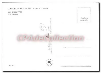 Les Sablettes — Vista aérea — Les Éditions Chromé, n° 4-A-20 — Verso
