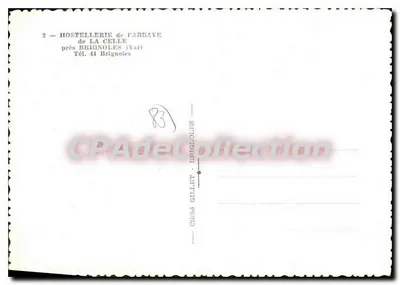 Hostelleria da Abadia — La Celle perto de Brignoles — Cliché Gillet — Verso