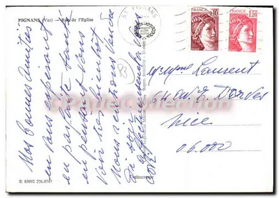 Pignans (Var) — Rue de l'Église — P. C. P. (editora) — Verso