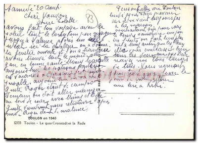 Toulon - Quai Cronstadt i Rada — Cap — Rewers