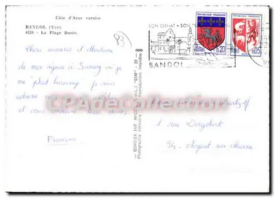 BANDOL — Plaża Złota — Comajer Imp. Macon (S.-et-L.) — Rewers