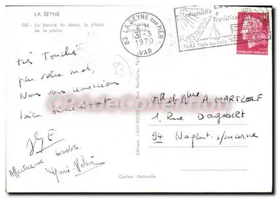 La Seyne-sur-Mer — Puerto con barco de pesca — Ediciones Couleur Naturelle, n° 562 — Reverso