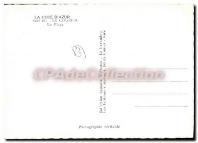 La Côte d'Azur — Le Lavandou — Plaża — Fotografia z kolekcji Lemaire — Rewers