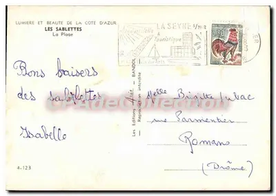 Les Sablettes — A Praia — Éditions Les Éditions Bandol — Verso
