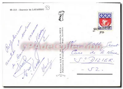Lavandou — Lembrete do Lavandou — Edições S.E.P.T. 46-213 — Verso