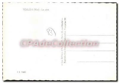 Toulon (Var) — Port — Wydawnictwo Sztuki, Paryż, nr 772 — Rewers